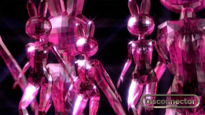 Magenta crystal dancing bunny girls, Disconnector an animated Disco opera by Faiyaz Jafri
